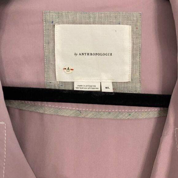 Anthropology Danuta Pink Utility Jacket Women Size M/L - Picture 10 of 11